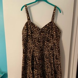 Fit and flare leopard dress